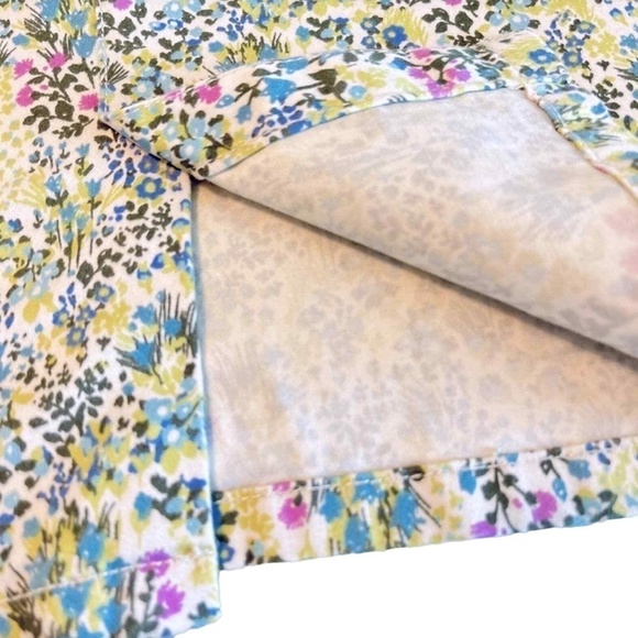 J. Jill Stretch Cotton Skirt Seasalt DF Floral Print Generous Sizing - Picture 9 of 13